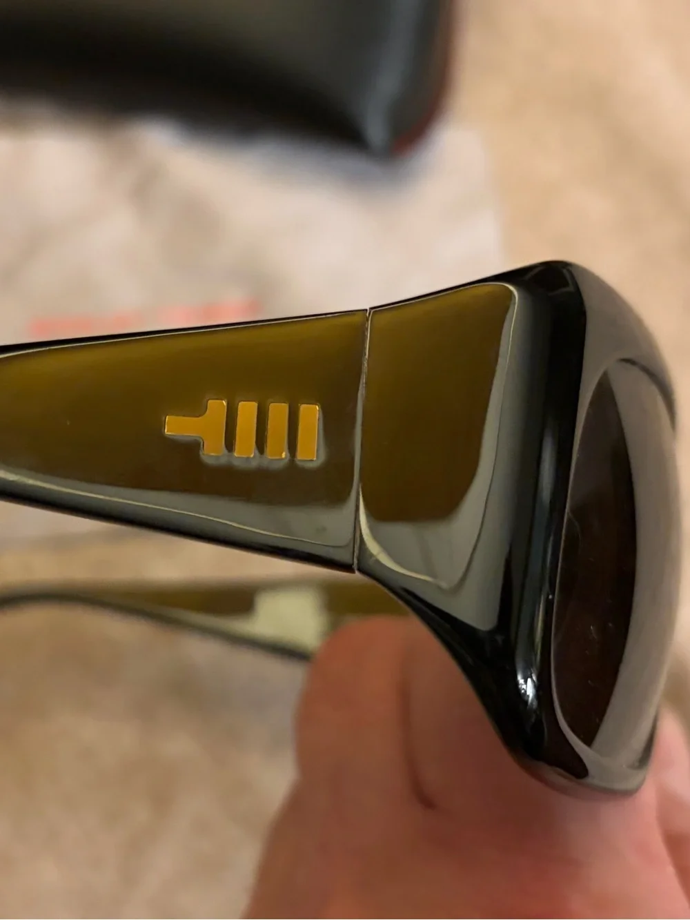 Men's Black Shield Sunglasses